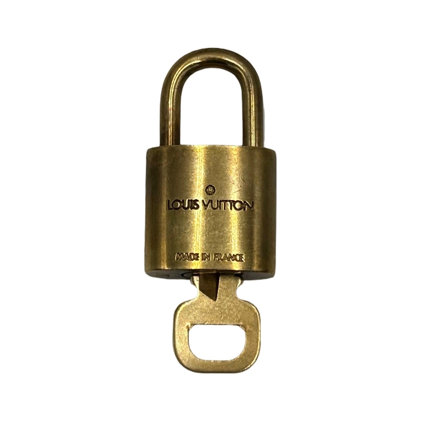 Louis Vuitton Padlock and Key Logo Metal, Gold, Metal, Charm