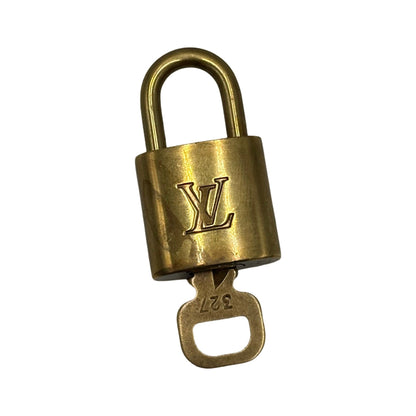 Louis Vuitton Padlock and Key Logo Metal, Gold, Metal, Charm