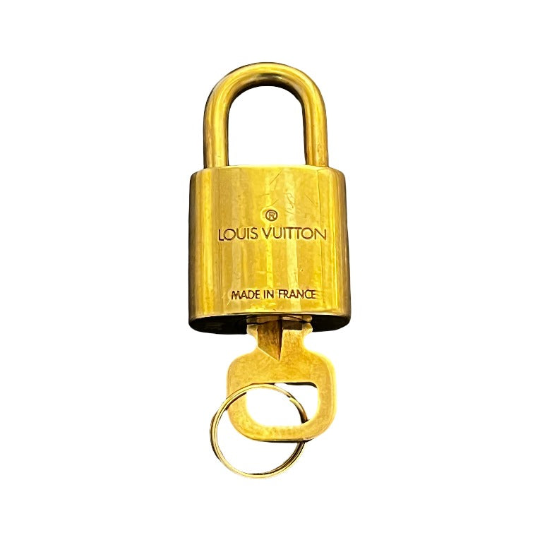Louis Vuitton Padlock and Key Logo Metal, Gold, Metal, Charm