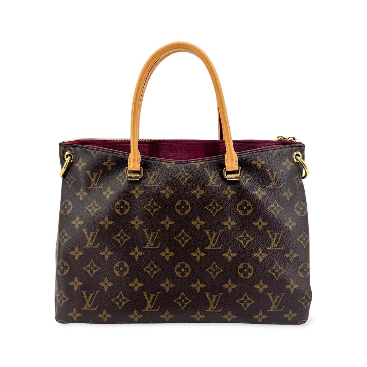 Louis Vuitton Pallas Shopper Monogram Canvas and Calfskin, Brown, Canvas, Tote Bag