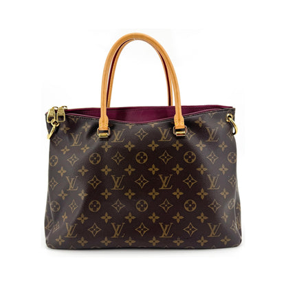 Louis Vuitton Pallas Shopper Monogram Canvas and Calfskin, Brown, Canvas, Tote Bag