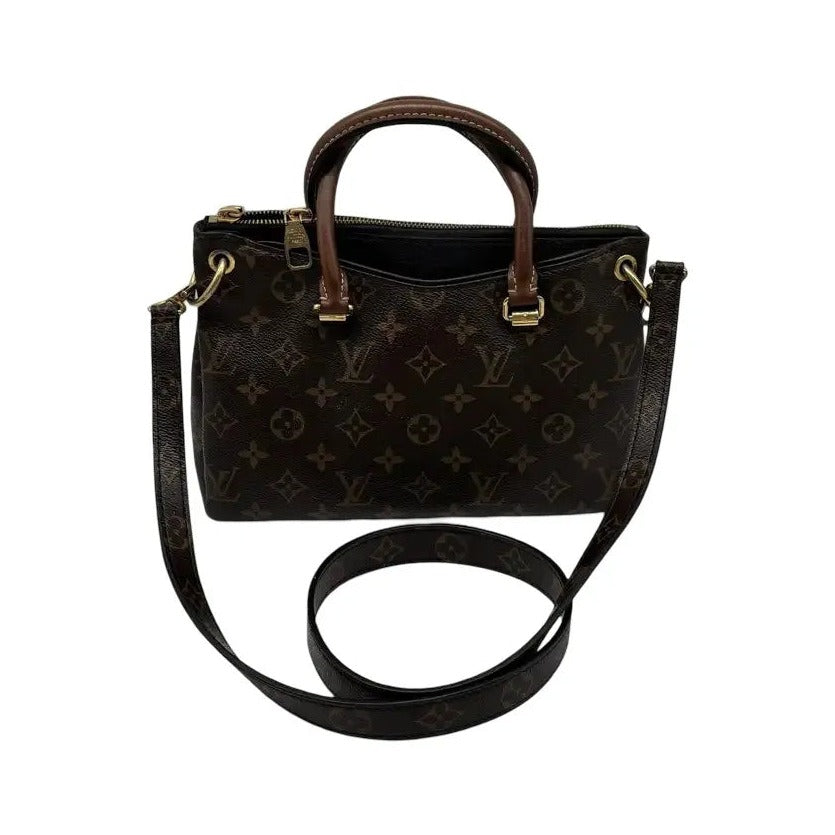 Louis Vuitton Pallas Tote Monogram Canvas with Leather, Brown, Canvas, Handbag