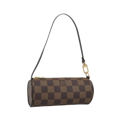 Louis Vuitton Papillon Pochette Damier Ebene, Brown, Canvas, Clutch