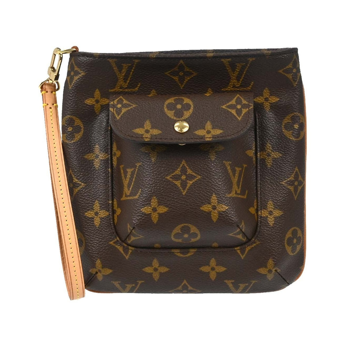 Louis Vuitton Partition Wristlet Clutch Monogram Canvas, Brown, Canvas, Clutch