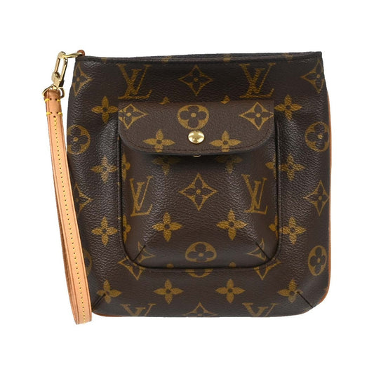 Louis Vuitton Partition Wristlet Clutch Monogram Canvas, Brown, Canvas, Clutch