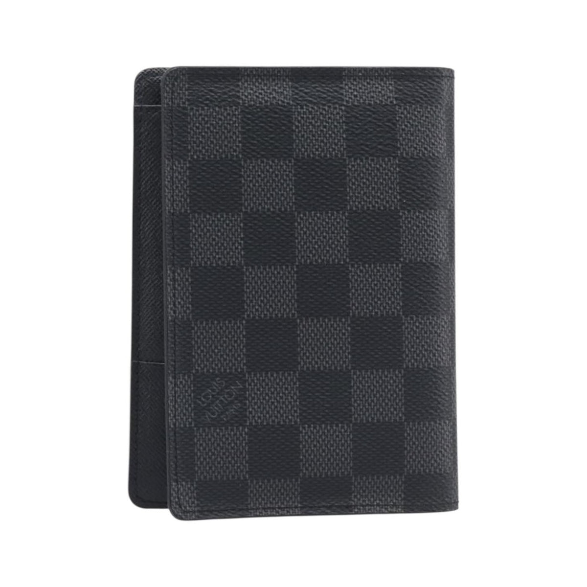 Louis Vuitton Passport Cover Damier Graphite, Gray, Canvas, Briefcase