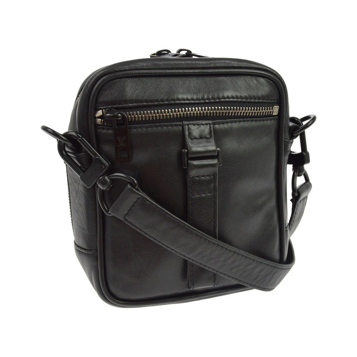 Louis Vuitton Peonia Leather, Black, Leather, Crossbody Bag