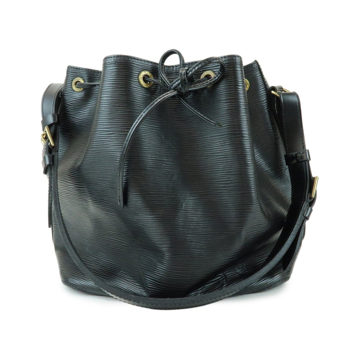 Louis Vuitton Petit Noe Epi Leather, Black, Leather, Handbag