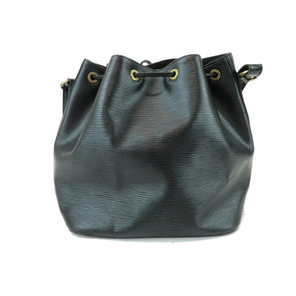 Louis Vuitton Petit Noe Epi Leather, Black, Leather, Handbag