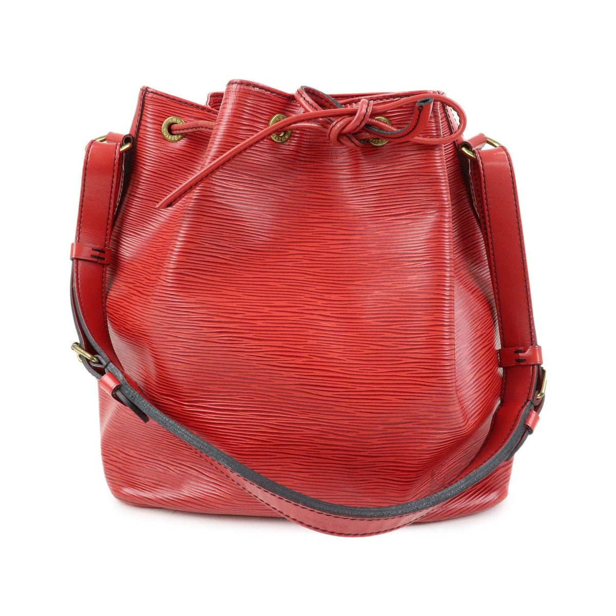 Louis Vuitton Petit Noe Epi Leather, Red, Leather, Handbag