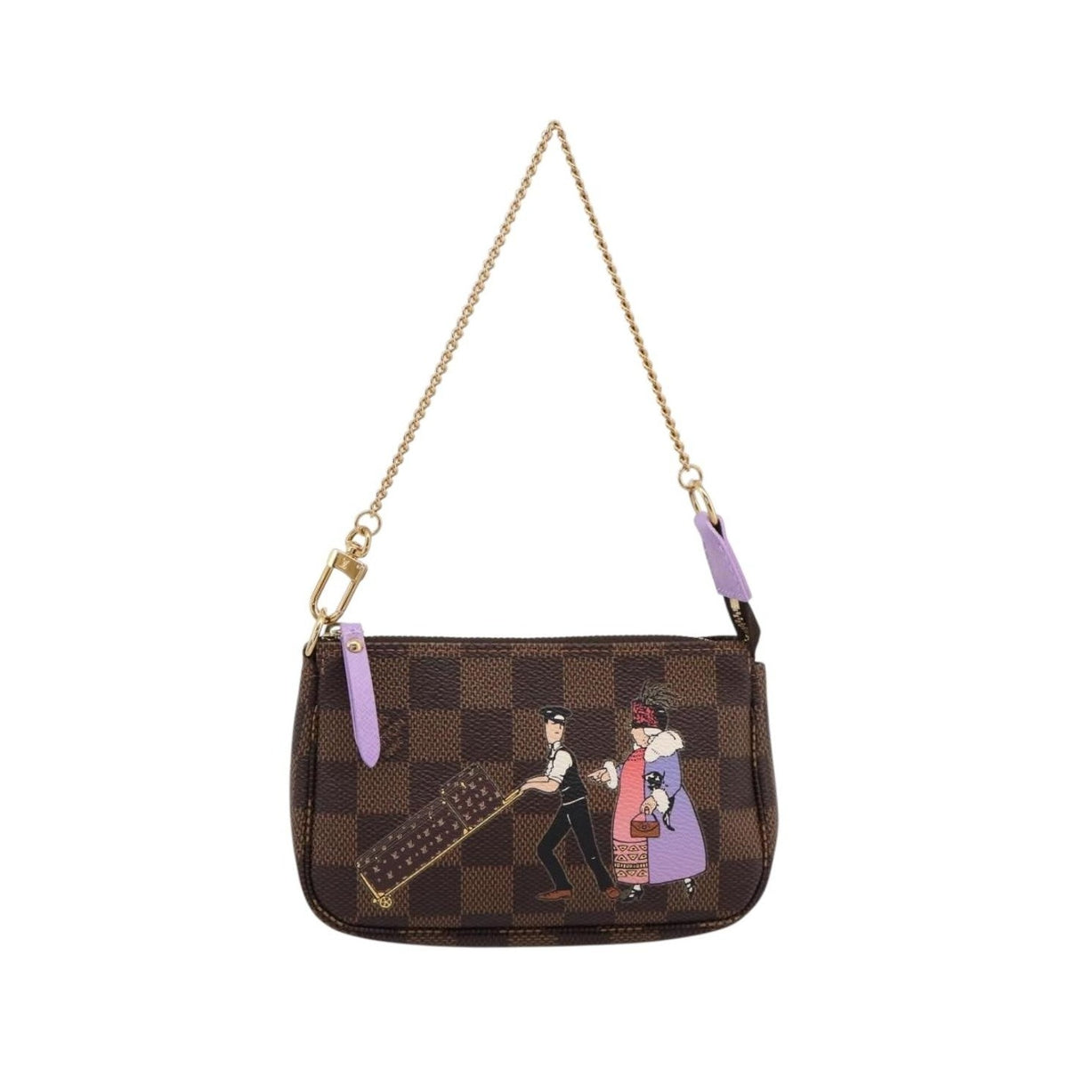 Louis Vuitton Pochette Accessoires Limited Edition Damier, Brown, Canvas, Clutch