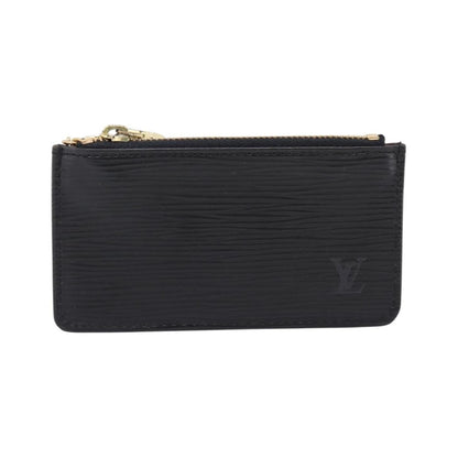 Louis Vuitton Pochette Clés Epi, Black, Leather, Wallet