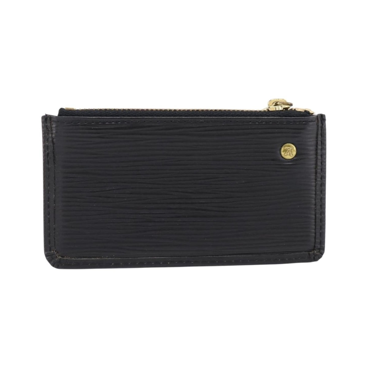 Louis Vuitton Pochette Clés Epi, Black, Leather, Wallet