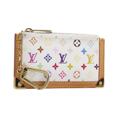 Louis Vuitton Pochette Clés Monogram Canvas, White, Canvas, Wallet