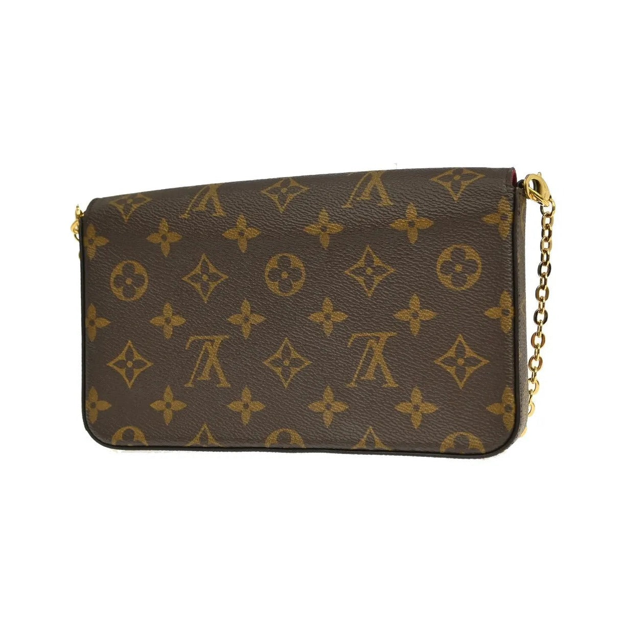 Louis Vuitton Pochette Felicie Monogram, Brown, Canvas, Clutch