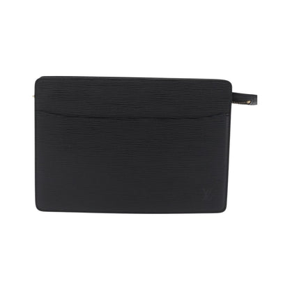 Louis Vuitton Pochette Homme Epi Leather, Black, Leather, Clutch