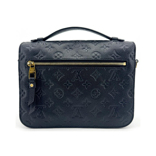 Louis Vuitton Pochette Metis Monogram Empreinte Leather, Black, Leather, Clutch