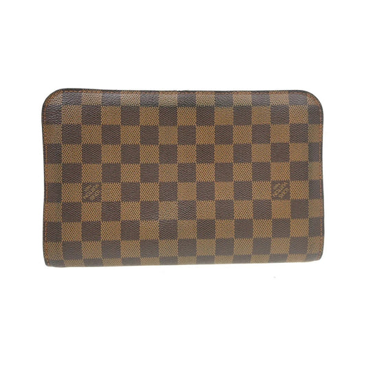 Louis Vuitton Pochette Saint Louis Damier, Brown, Canvas, Clutch