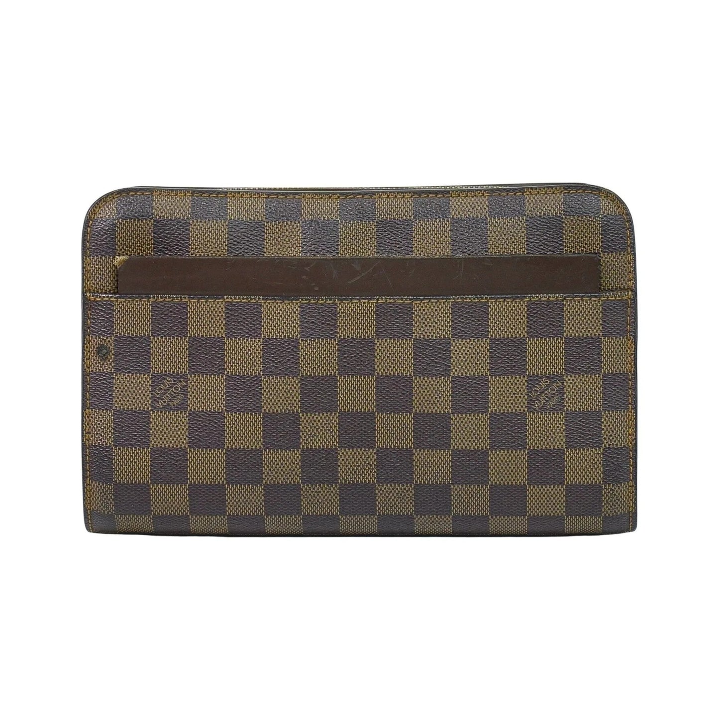Louis Vuitton Pochette Saint Louis Damier, Brown, Canvas, Clutch