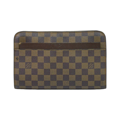 Louis Vuitton Pochette Saint Louis Damier, Brown, Canvas, Clutch