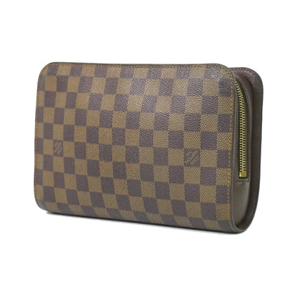 Louis Vuitton Pochette Saint Louis Damier, Brown, Canvas, Clutch
