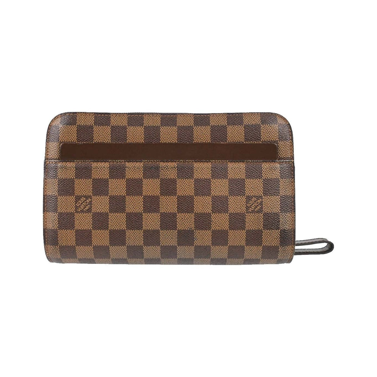 Louis Vuitton Pochette Saint Louis Damier Ebene, Brown, Canvas, Clutch