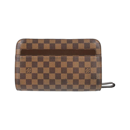 Louis Vuitton Pochette Saint Louis Damier Ebene, Brown, Canvas, Clutch