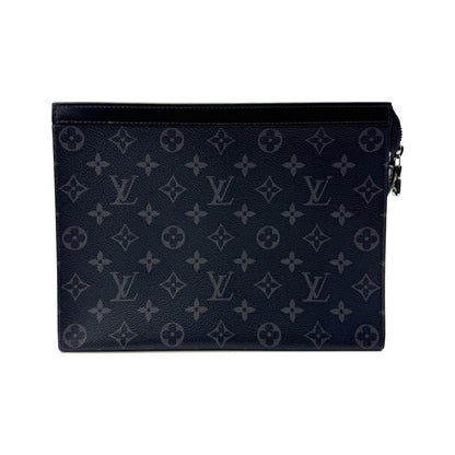 Louis Vuitton Pochette Voyage Monogram Eclipse Canvas, Black, Canvas, Clutch