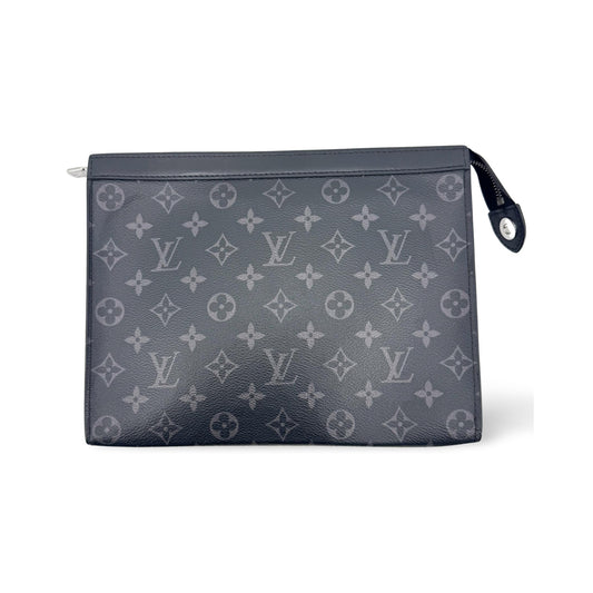 Louis Vuitton Pochette Voyage Reverse Monogram Eclipse Canvas, Black, Canvas, Clutch