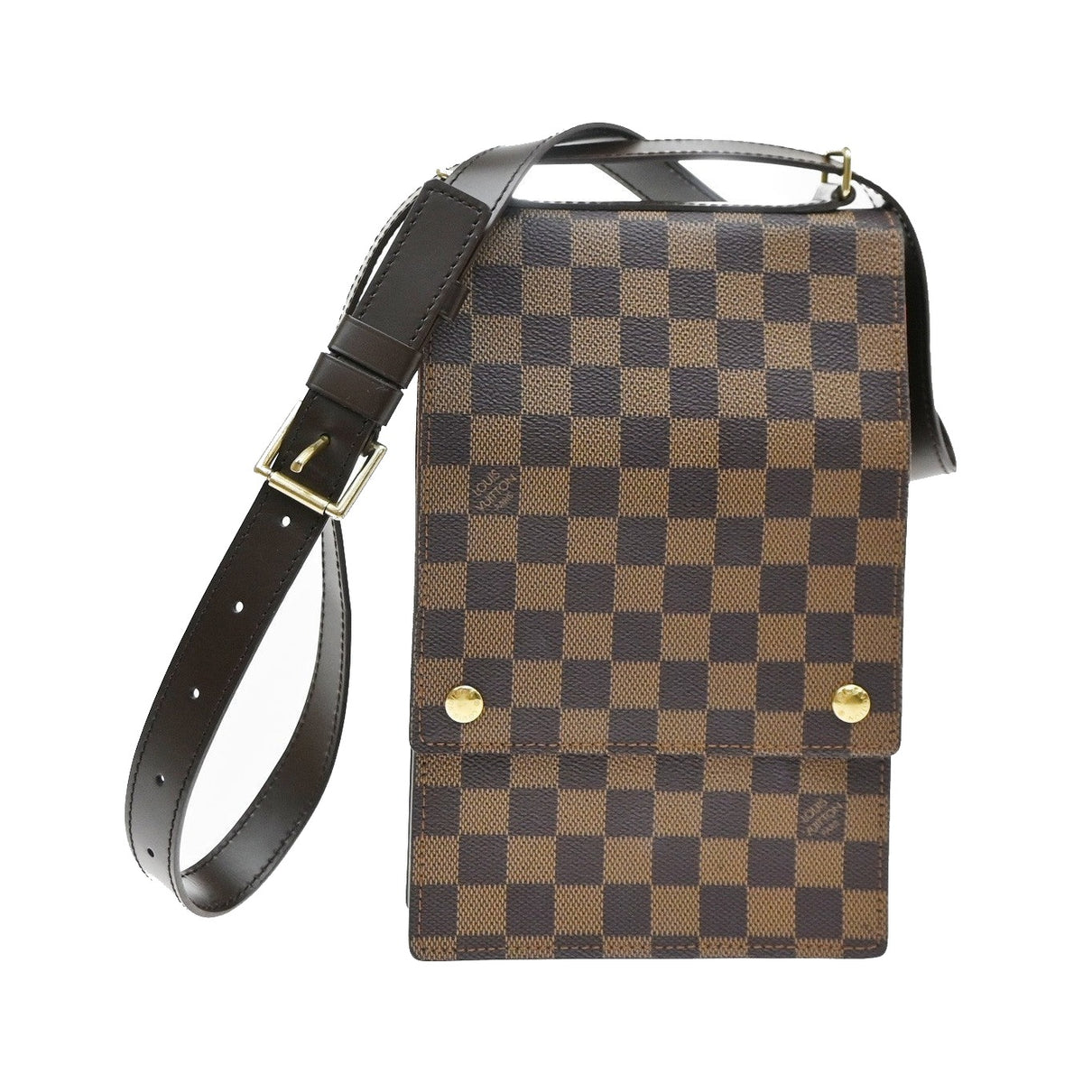 Louis Vuitton Portobello Messenger Damier, Brown, Canvas, Crossbody Bag