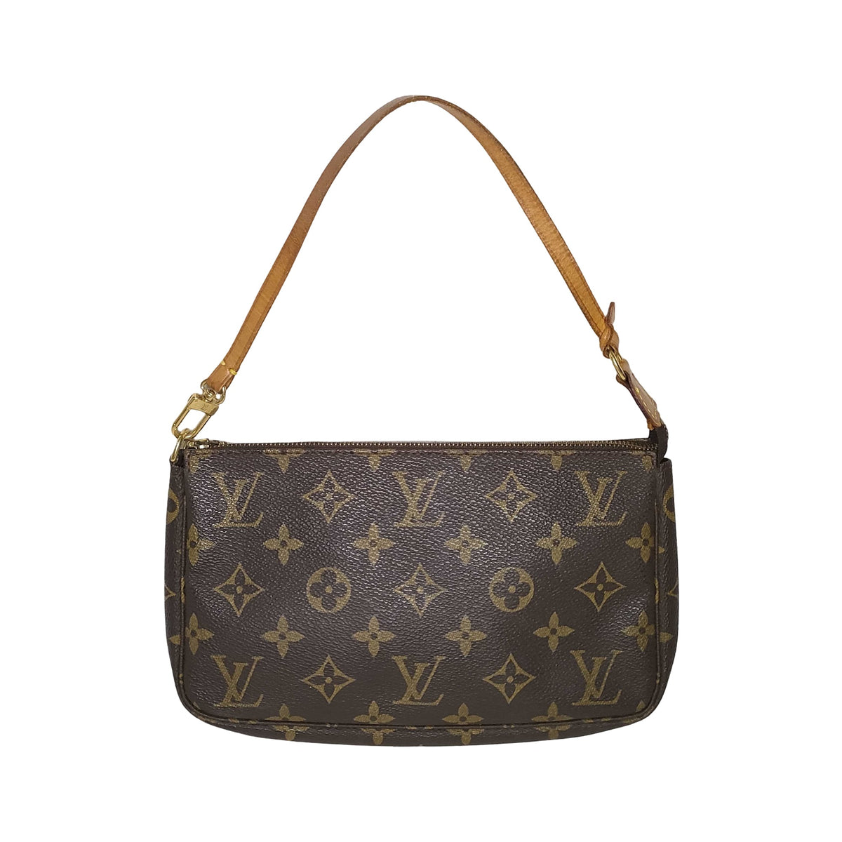 Louis Vuitton Randonnee Pochette Monogram Coated Canvas, Brown, Canvas, Handbag