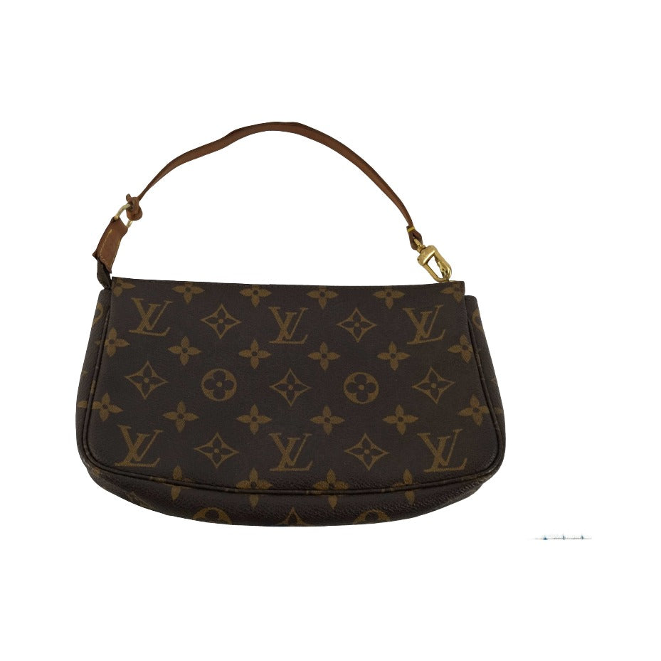 Louis Vuitton Randonnee Pochette Monogram Coated Canvas, Brown, Canvas, Handbag