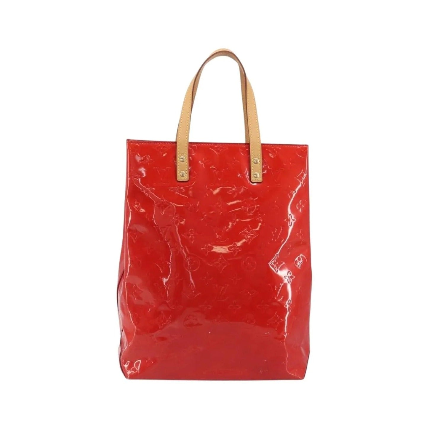 Louis Vuitton Reade Monogram Vernis, Red, Patent Leather, Handbag