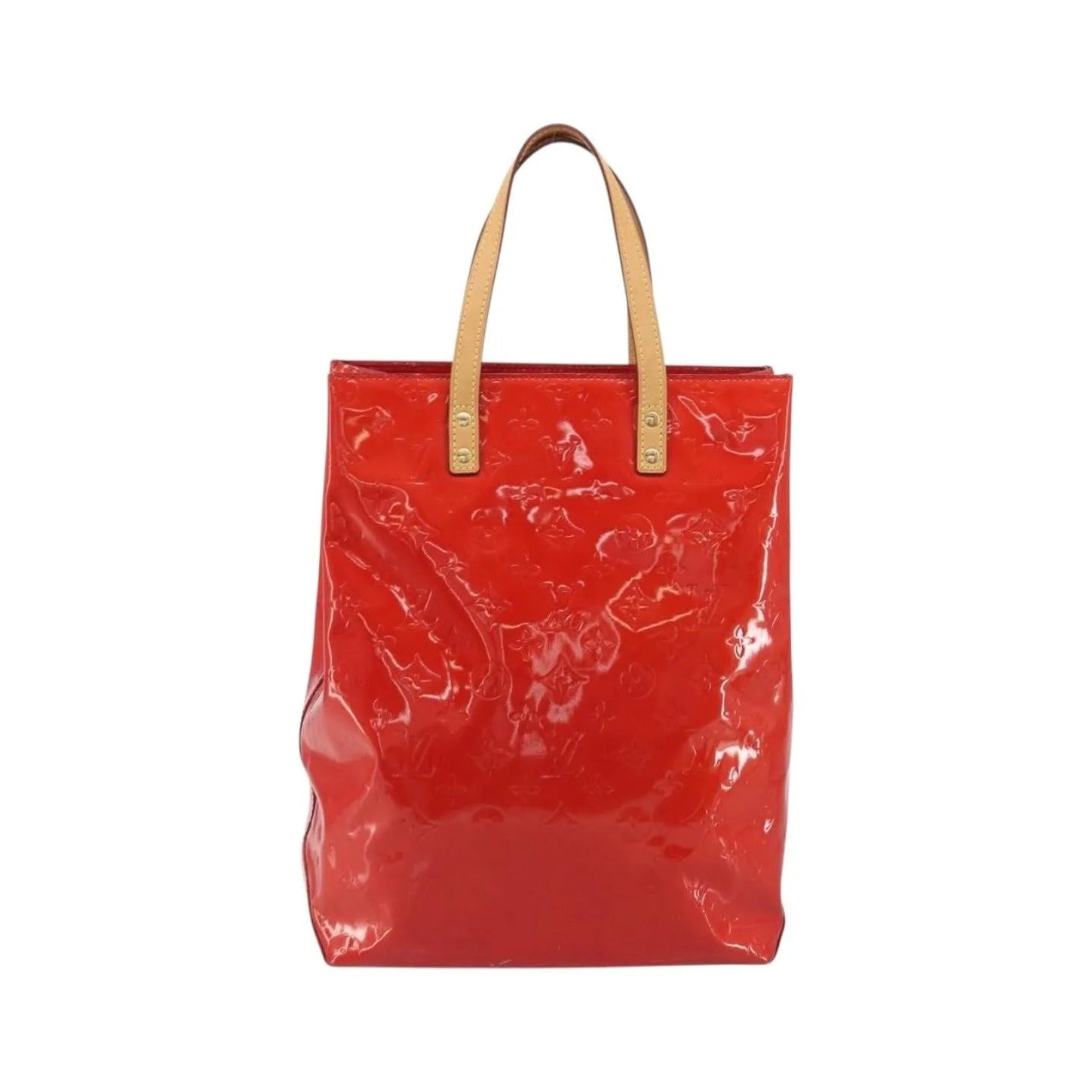 Louis Vuitton Reade Monogram Vernis, Red, Patent Leather, Handbag