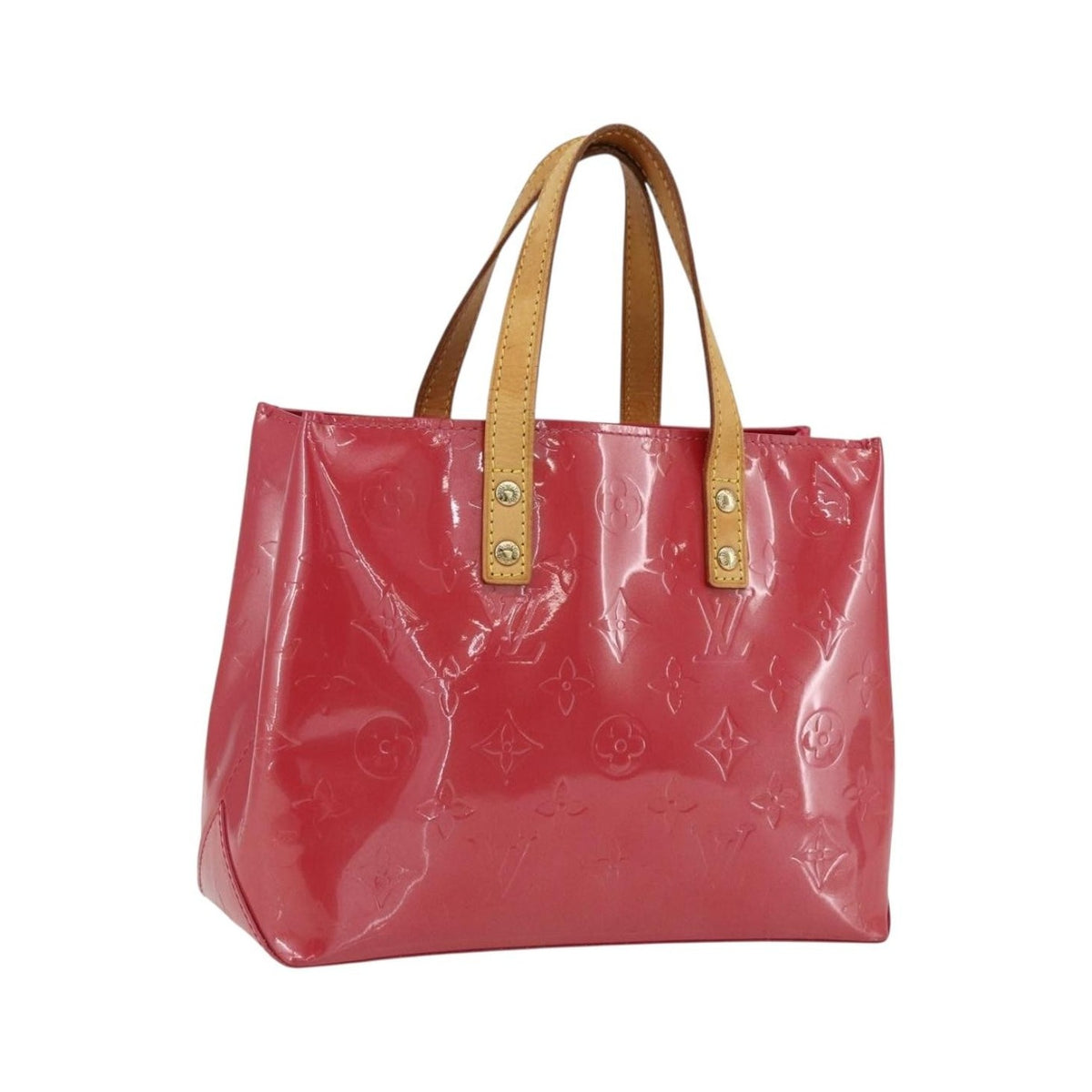 Louis Vuitton Reade Monogram Vernis, Pink, Patent Leather, Handbag