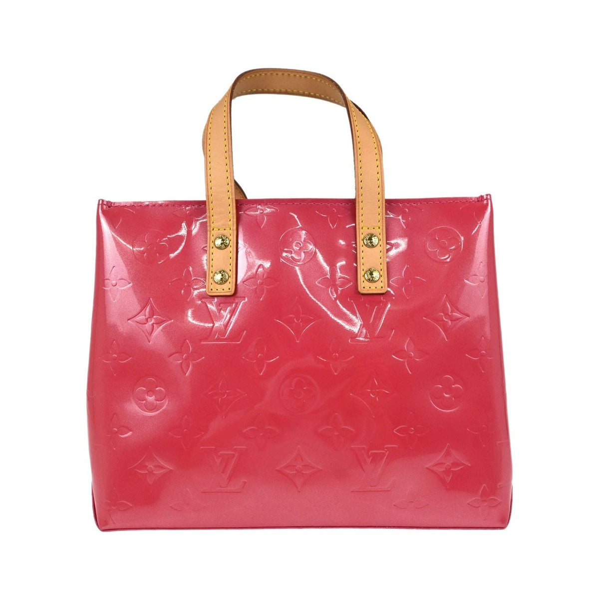 Louis Vuitton Reade Monogram Vernis, Pink, Patent Leather, Handbag