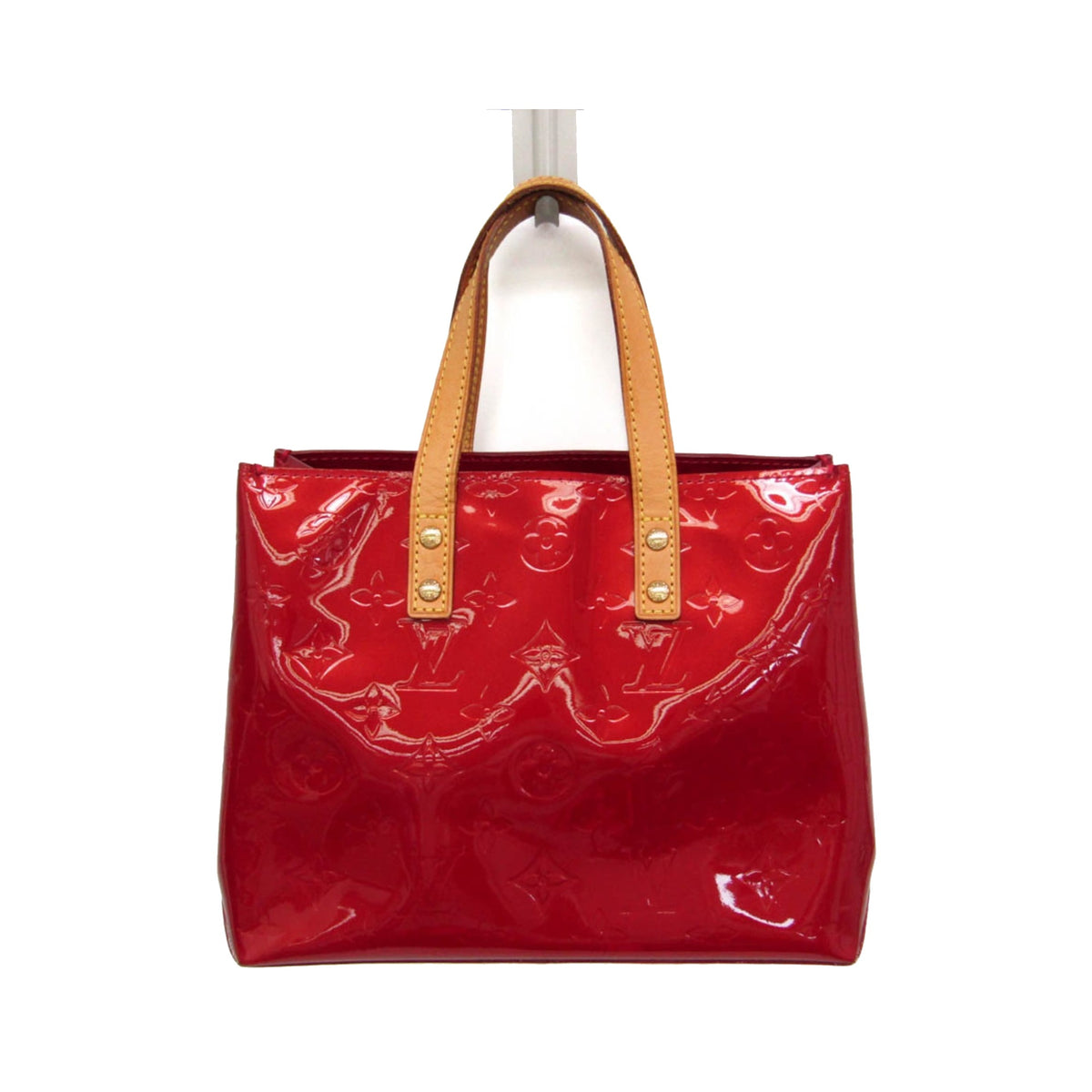 Louis Vuitton Reade Monogram Vernis, Red, Patent Leather, Handbag