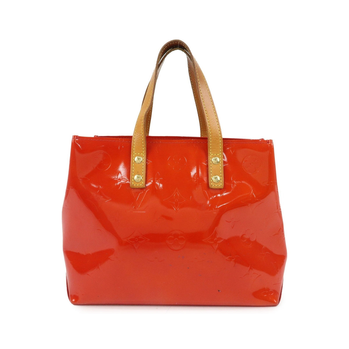 Louis Vuitton Reade Monogram Vernis, Red, Patent Leather, Handbag