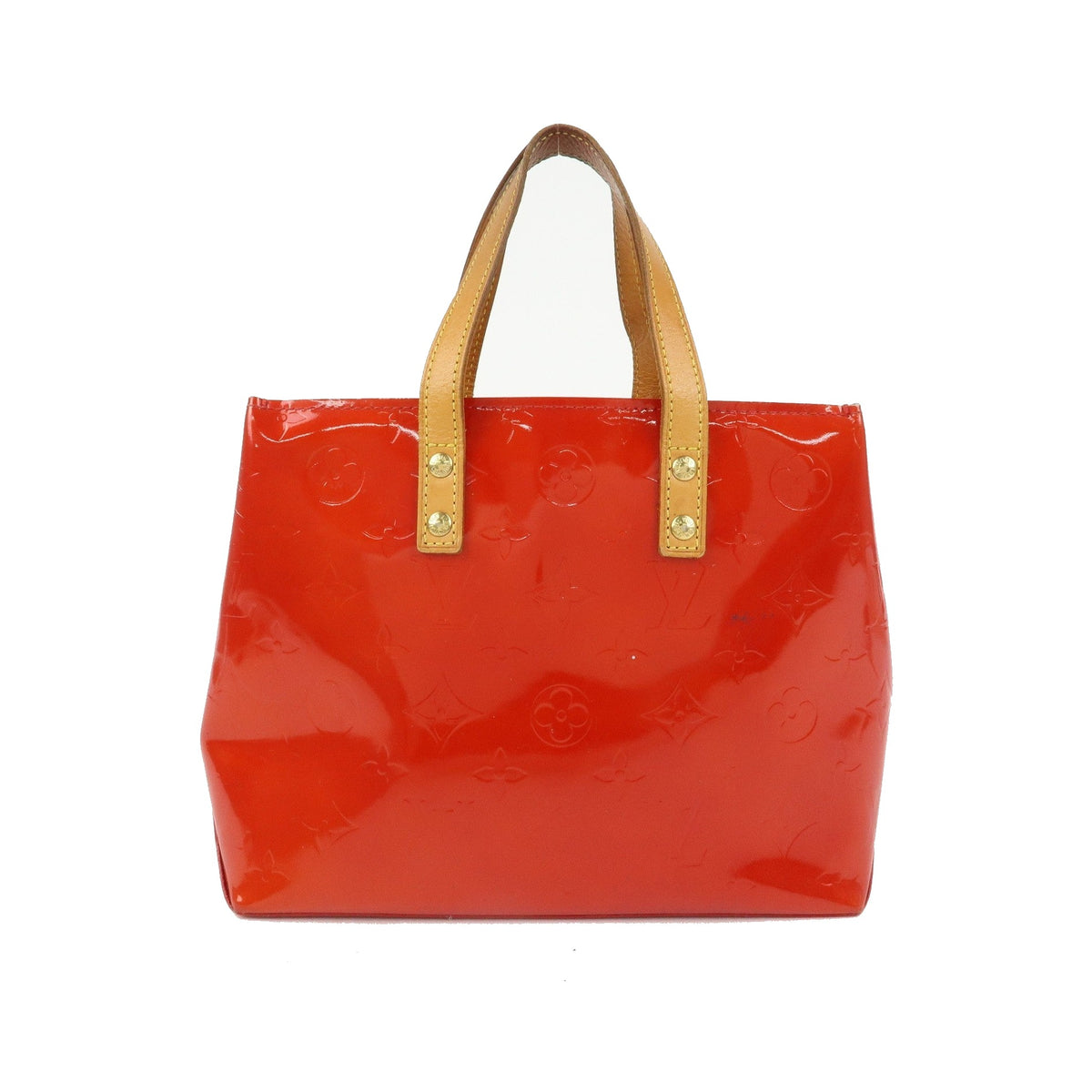 Louis Vuitton Reade Monogram Vernis, Red, Patent Leather, Handbag