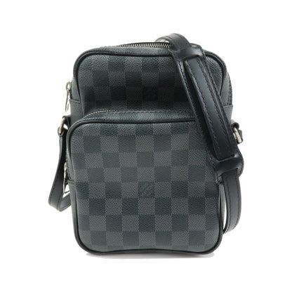 Louis Vuitton Rem Damier Graphite, Black, Canvas, Handbag
