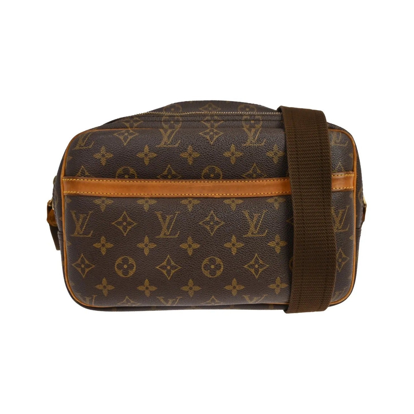 Louis Vuitton Reporter Monogram, Brown, Canvas, Shoulder Bag