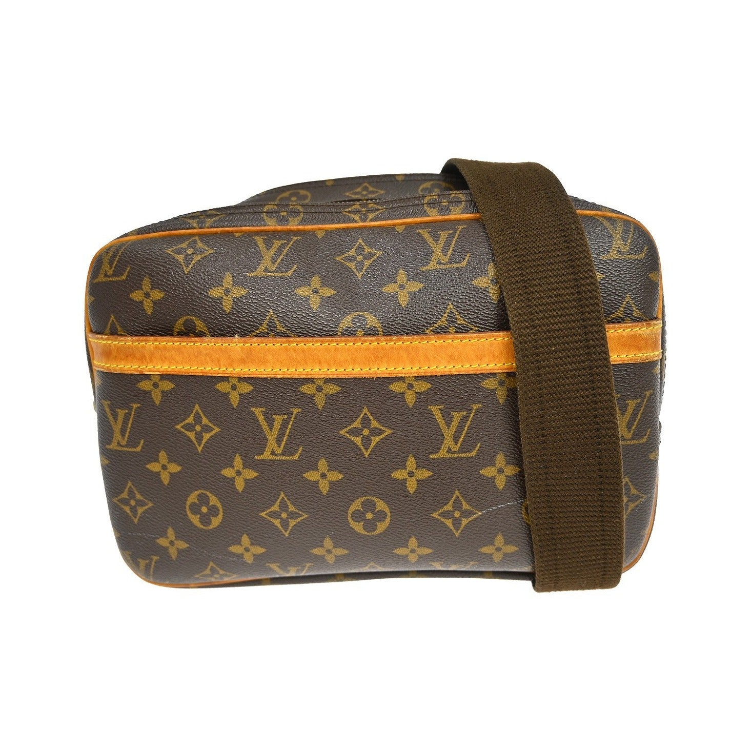 Louis Vuitton Reporter Monogram, Brown, Canvas, Shoulder Bag