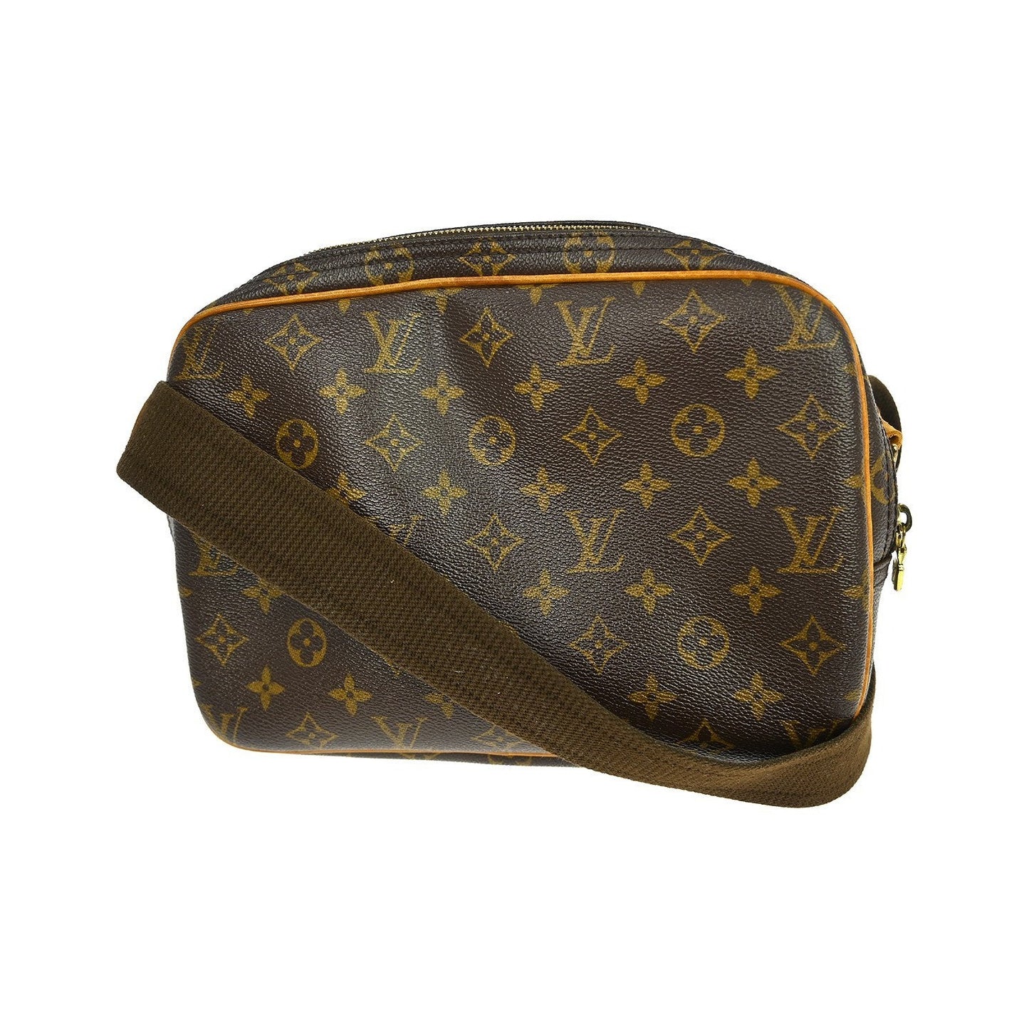 Louis Vuitton Reporter Monogram, Brown, Canvas, Shoulder Bag