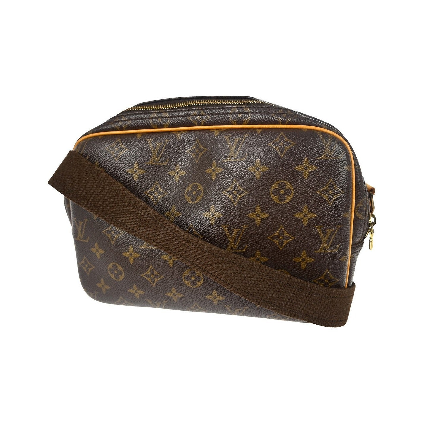 Louis Vuitton Reporter Monogram, Brown, Canvas, Shoulder Bag