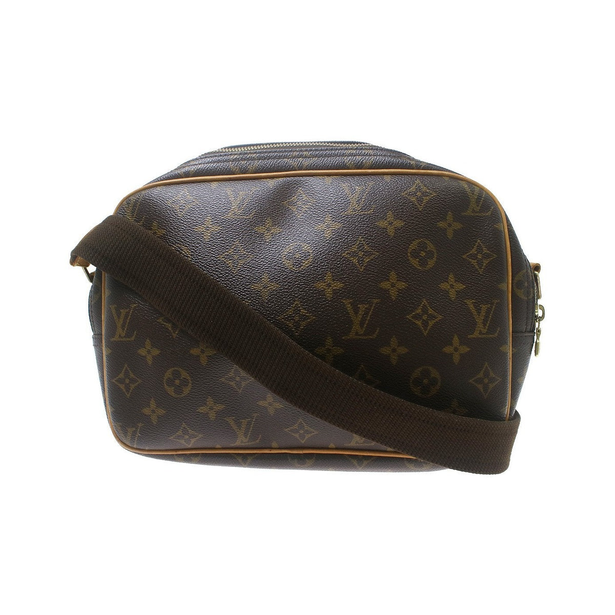 Louis Vuitton Reporter Monogram, Brown, Canvas, Shoulder Bag
