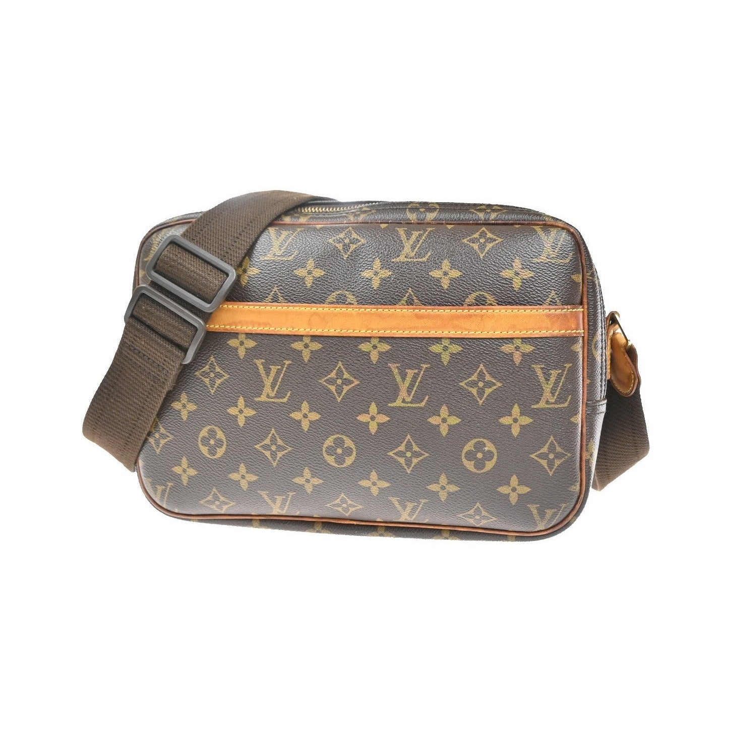 Louis Vuitton Reporter Monogram Canvas, Brown, Canvas, Shoulder Bag