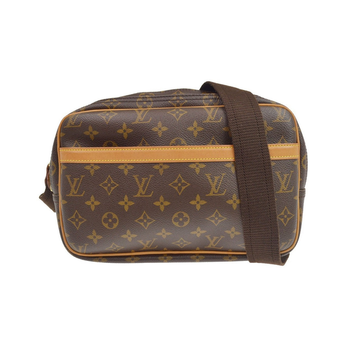 Louis Vuitton Reporter Monogram Canvas, Brown, Canvas, Shoulder Bag