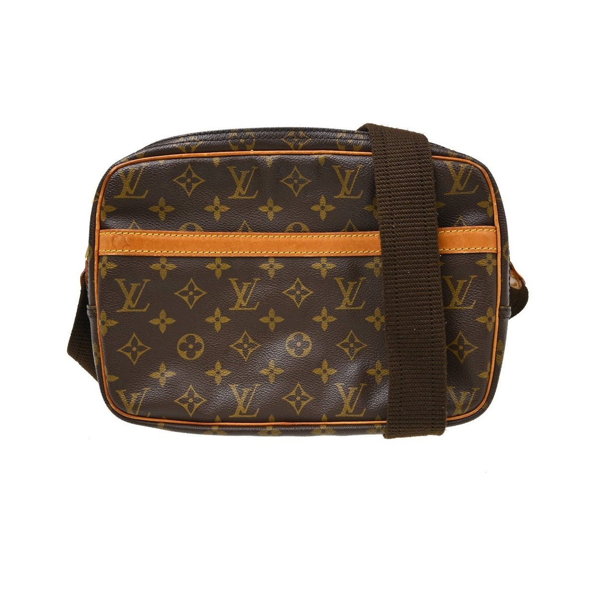 Louis Vuitton Reporter Monogram Canvas, Brown, Canvas, Shoulder Bag