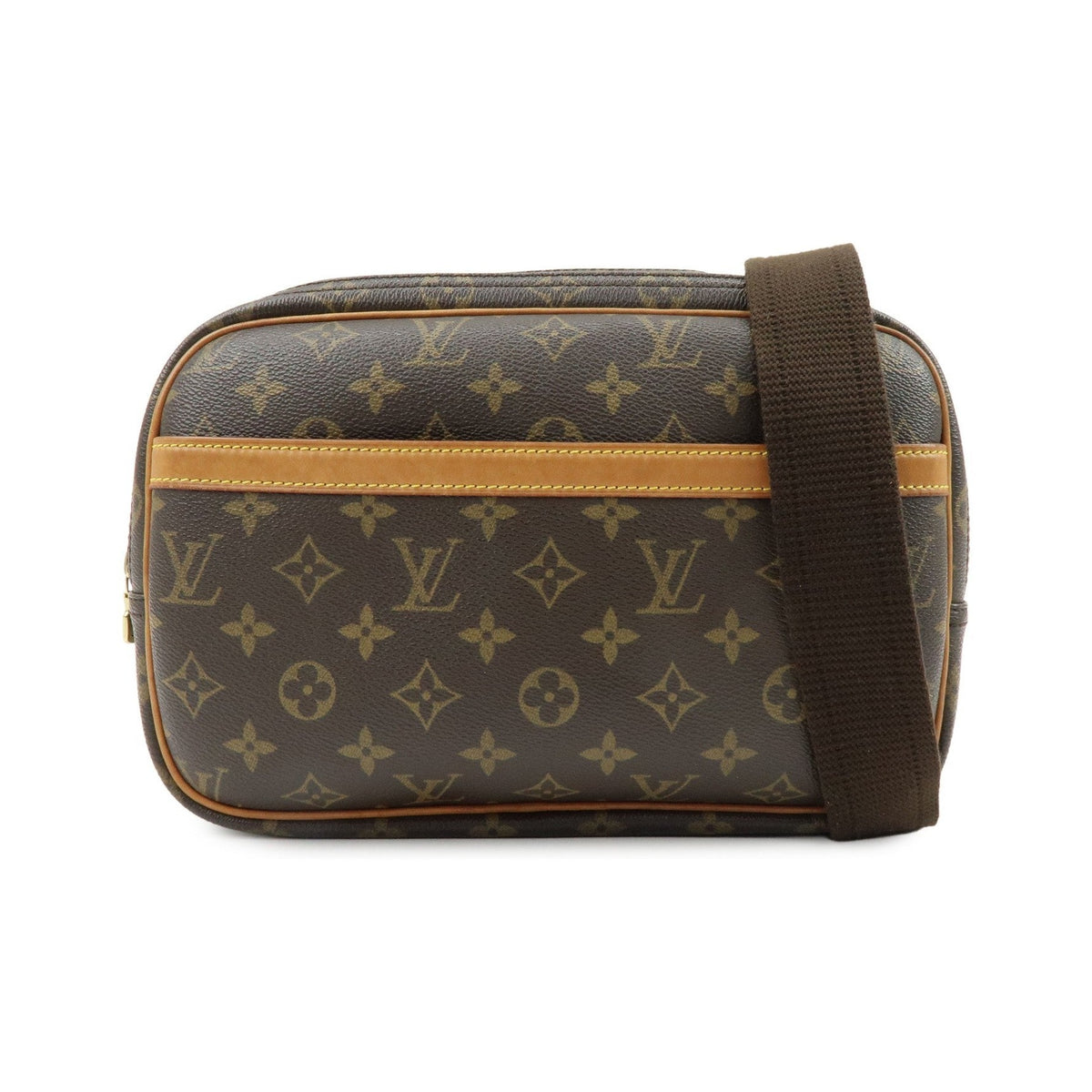 Louis Vuitton Reporter Monogram Canvas, Brown, Canvas, Shoulder Bag