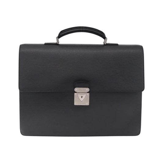 Louis Vuitton Robusto Taiga, Black, Leather, Briefcase